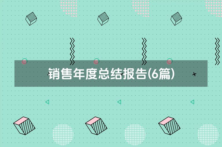 销售年度总结报告(6篇)