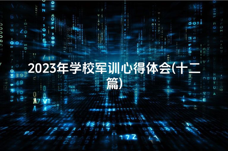 2023年学校军训心得体会(十二篇)