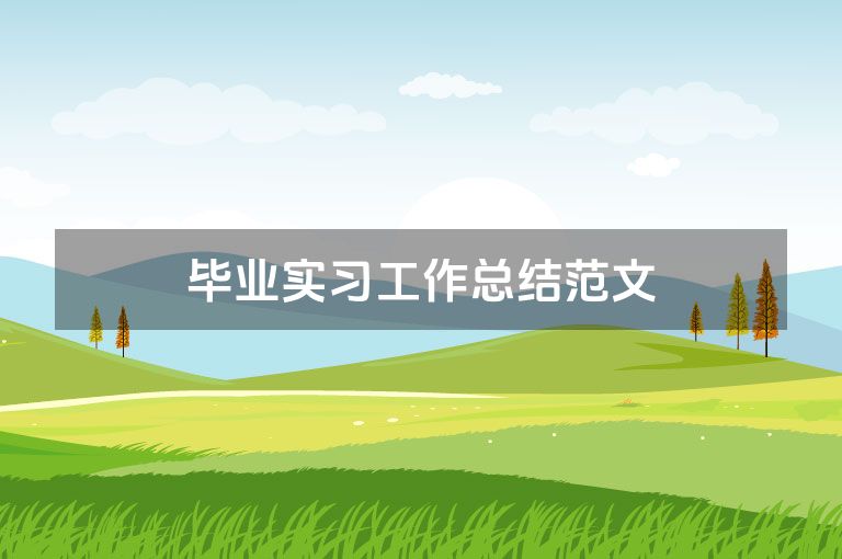 毕业实习工作总结范文