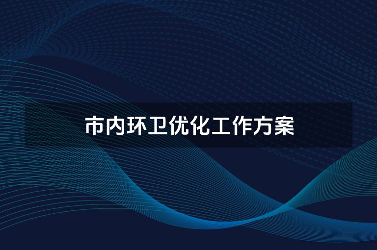 市内环卫优化工作方案