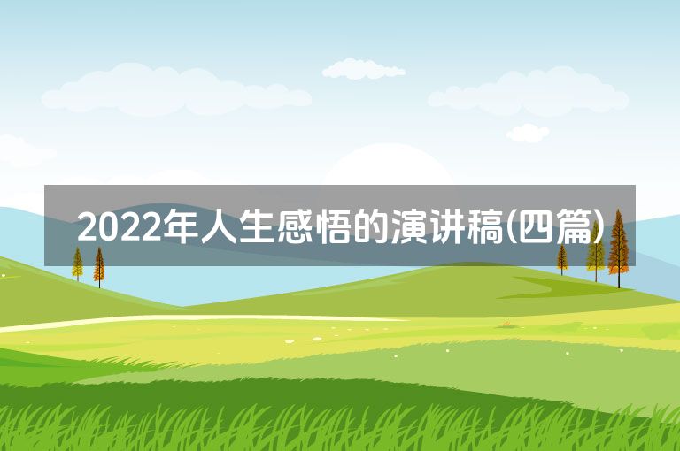 2022年人生感悟的演讲稿(四篇)