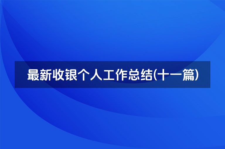 最新收银个人工作总结(十一篇)