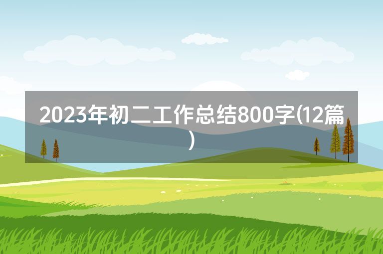 2023年初二工作总结800字(12篇)