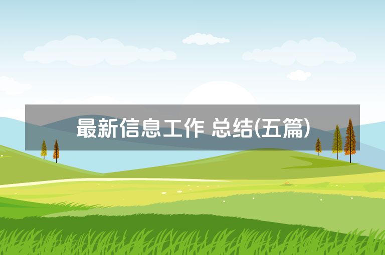 最新信息工作 总结(五篇)