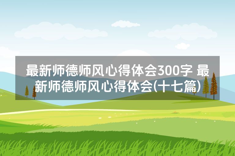 最新师德师风心得体会300字 最新师德师风心得体会(十七篇)